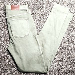 Madewell | Olive 9" High Rise Skinny Jeans